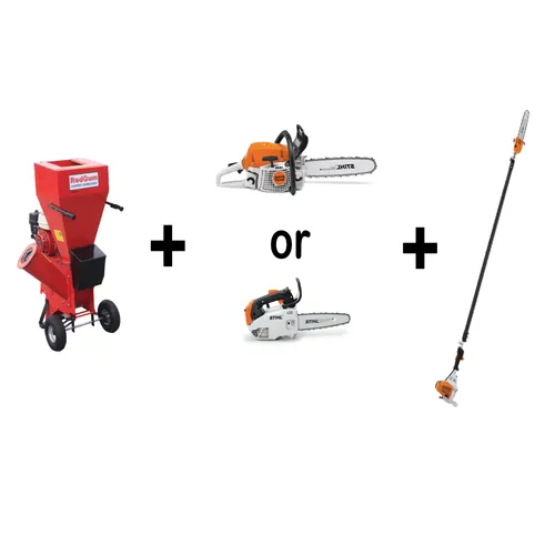 Pruning & Chipping Pack w/ Large Chainsaw
