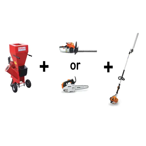 Trimming & Mulching Pack w/ Small Chainsaw
