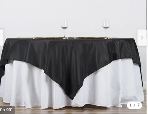 90 x 90 Linen - BLACK