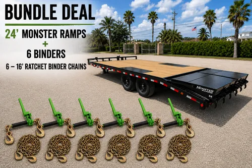 PJ 24' Deckover + 6 Chains & 6 Binders