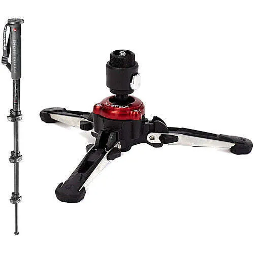 Manfrotto XPRO MPMXPROC4US Carbon Fiber Monopod with XPRO Fluid Base Kit