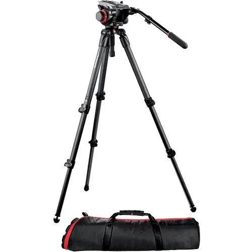 Manfrotto 504HD Video Fluid Head & 535 3-Section Carbon Fiber Tripod Kit