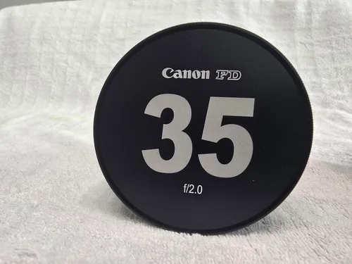 Cine Conversion Canon FD 35mm F/2 SSC to EF with Caps and Step Up Ring for Matte Box, De-Clicked Aperture