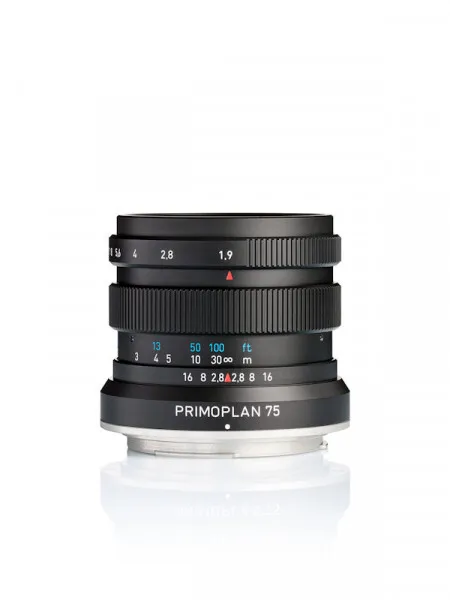 EF Mount Meyer Optik Gorlitz PrimoPlan 75 1.9 with Hood