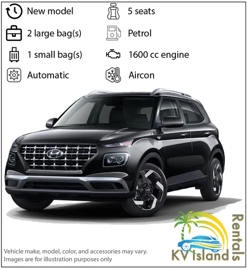 Hyundai Venue in Elegant Black (Standard Class) or Similar