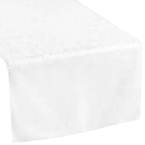 White Velvet Runner