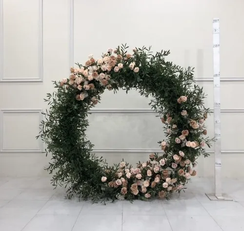 Blush round arch 7ft x 7 ft