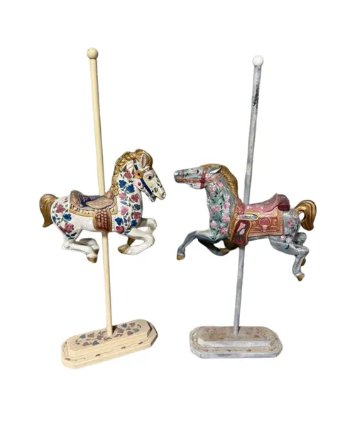 Vintage Carousel Horse Prop Set