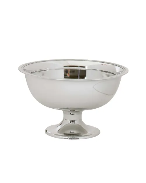 Silver Pedestal Floral Vase Centerpiece