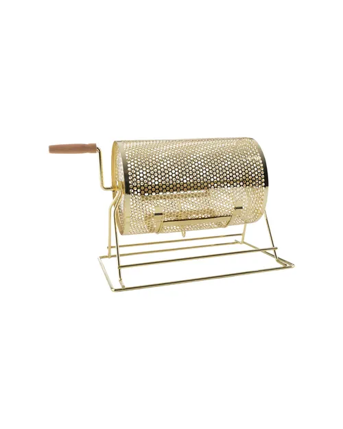Small Gold Metal Raffle Drum