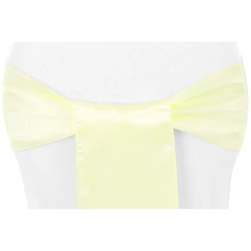 Yellow Satin Chair Sash