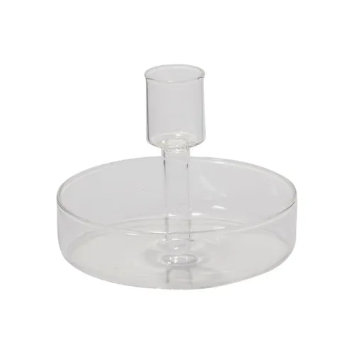 Clear Taper Candle Holder 3.25