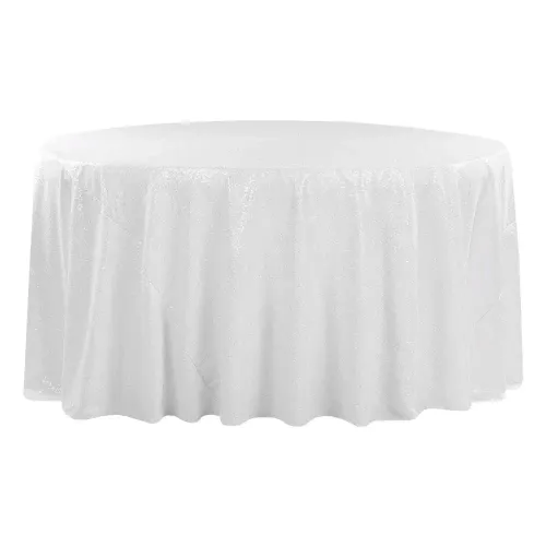 White Sequin Linen