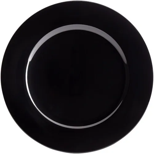 Black Round Charger