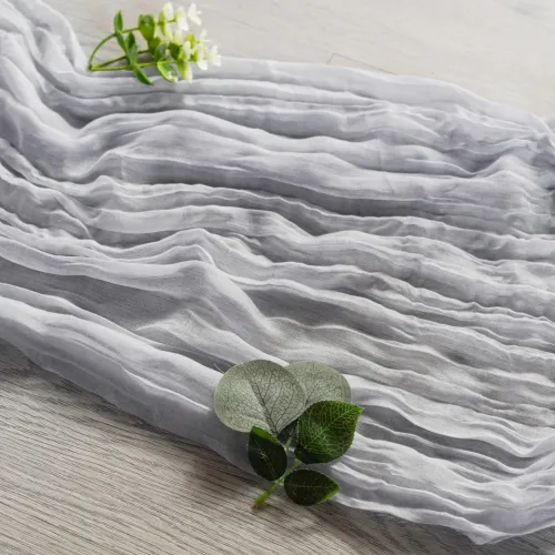 Dusty Blue Cheesecloth Table Runner