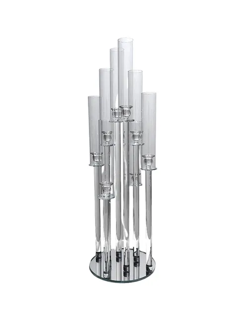 Flat Crystal Glass Candelabra 40