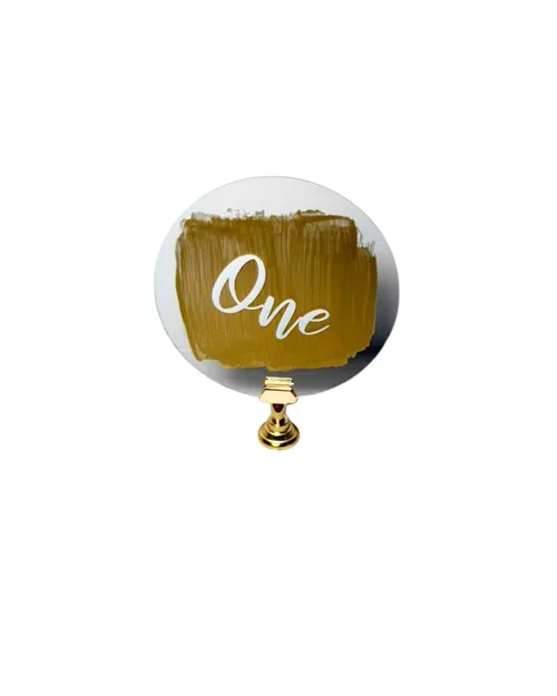 Gold Circle Acrylic Table Numbers Set (1-20)