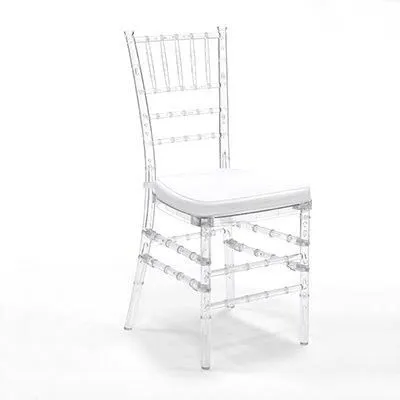 Clear Chiavari Chair with Cushion Pad