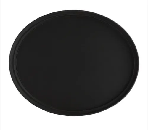 Black Oval Non Skid Serving Tray 