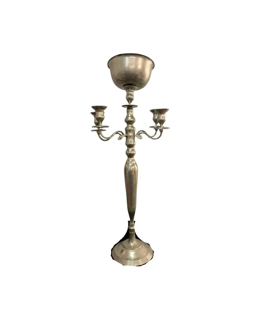 Silver Bowl 4 Head Candelabra 