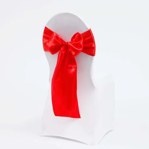 Red Satin Chair Sash