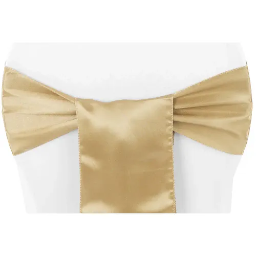 Gold Satin Chair Sash