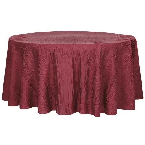 Burgundy Accordion Crinkle Linen