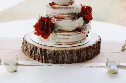 Cake Stand- Wood Slab 