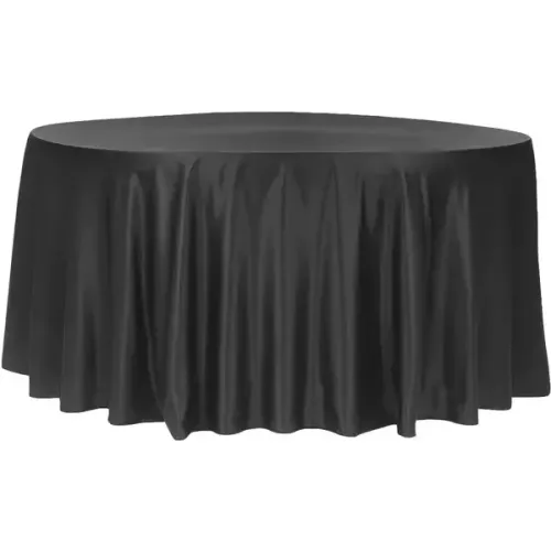 Black Satin Linen