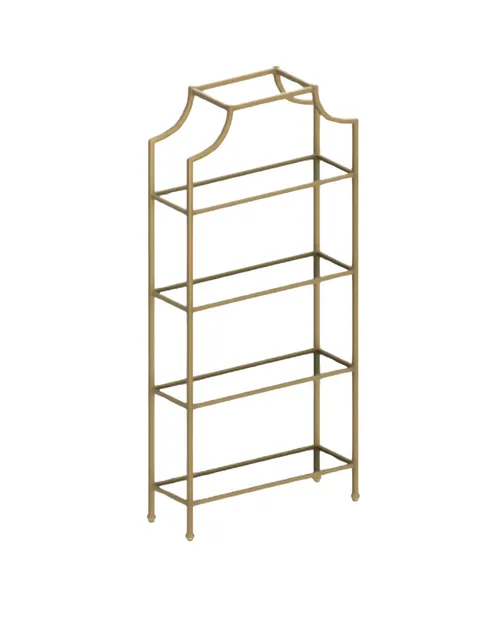 5 Tier Gold Shelf Display