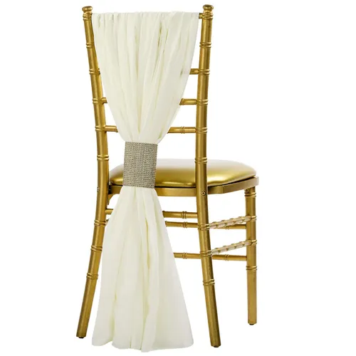 Ivory Chiffon Sash