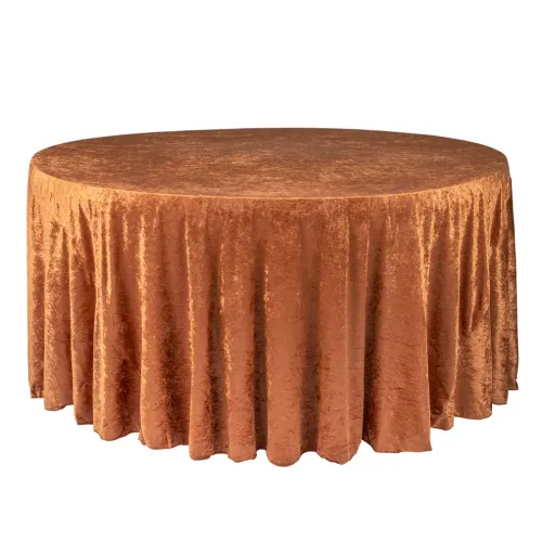 Orange Terracotta Velvet Linen