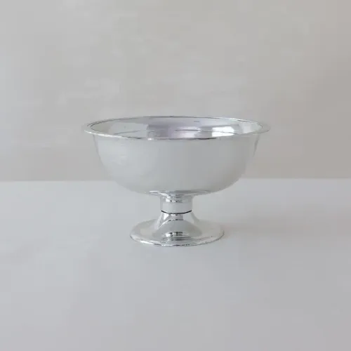 Silver Plastic Bowl Vase 