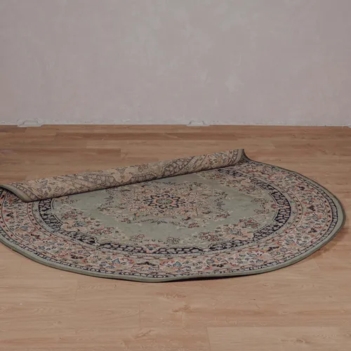 Tapis rond persan vert