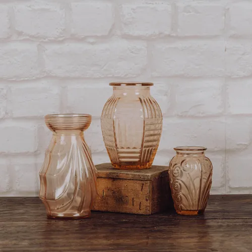 Vase ciselé vintage rose PM