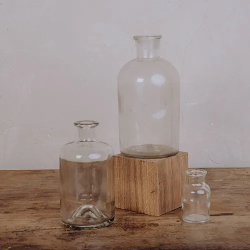 Fiole d'apothicaire incolore