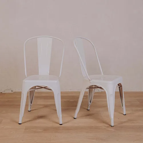 Chaise blanche Tolix