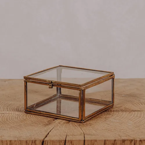 Boîte Lison dorée, carrée