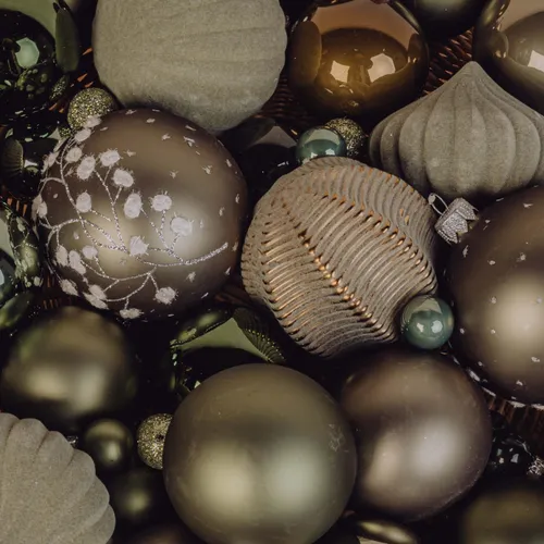 Boules de Noël - assortiment vert