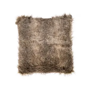Coussin fourrure - marron