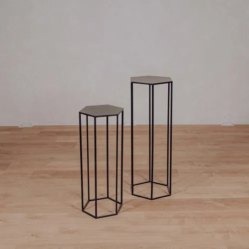 Sellette en métal noir