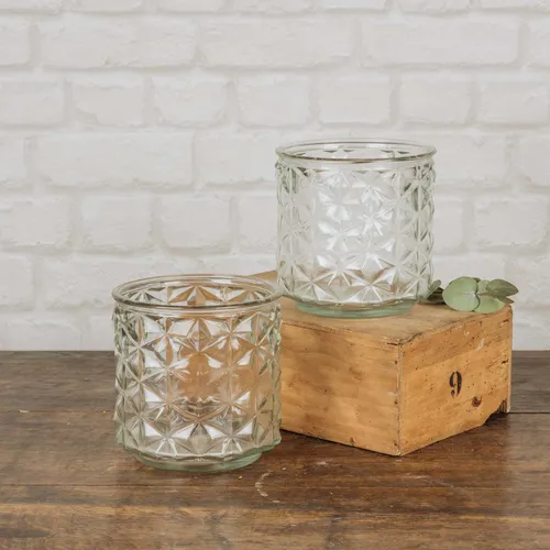 Vase verre ciselé incolore