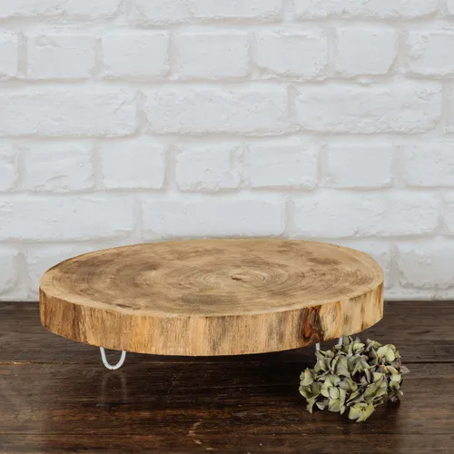 Plat rondin sur pied