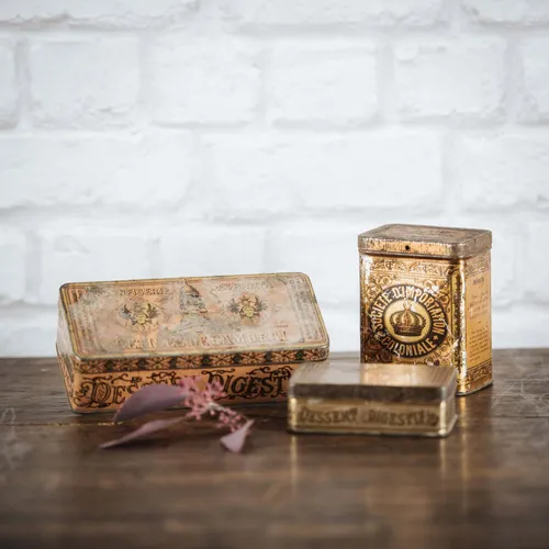 Boîtes en métal - doré