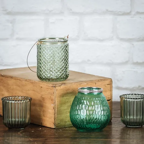 Photophores verts dépareillés