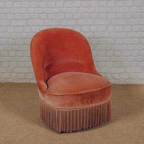 Fauteuil crapaud rose