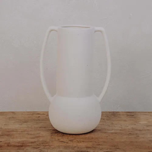 Amphore granité blanche