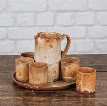 Service en grès (cruche et pots)