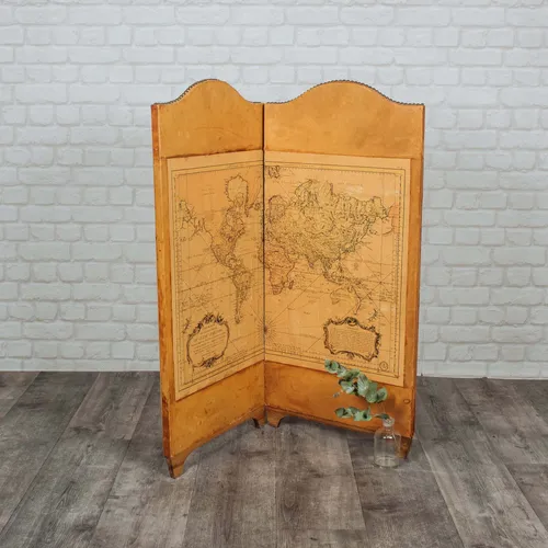 Planisphère cuir vintage