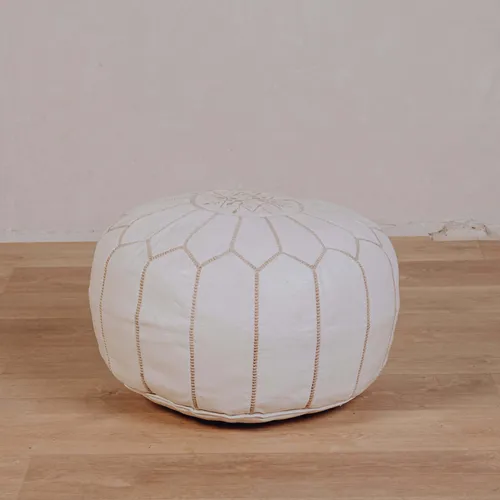 Pouf Fez blanc